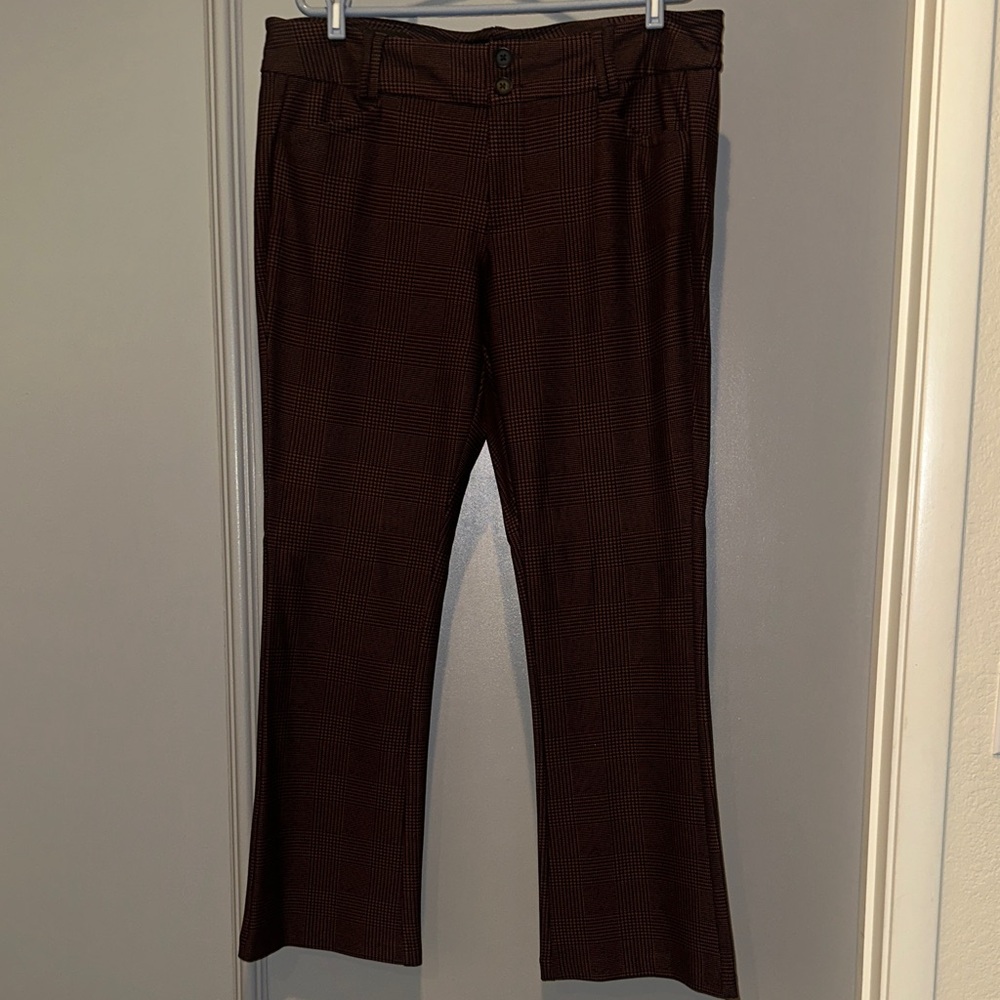 Torrid size 16R, studio- brown & black full length slacks